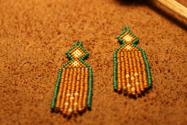 mini diamond dancers - orange/green