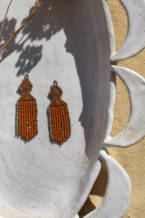 mini diamond dancers - burnt orange + picasso