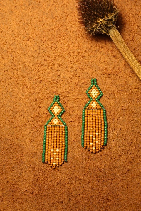 mini diamond dancers - orange/green