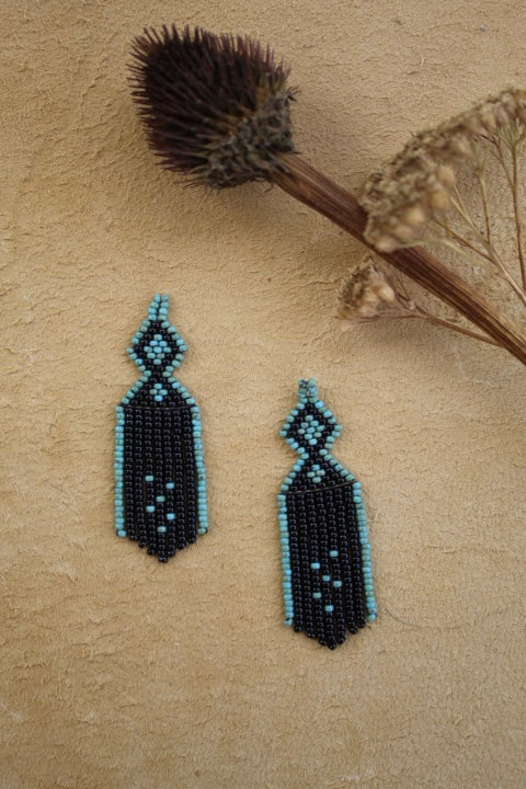 mini diamond dancers - turquoise + black